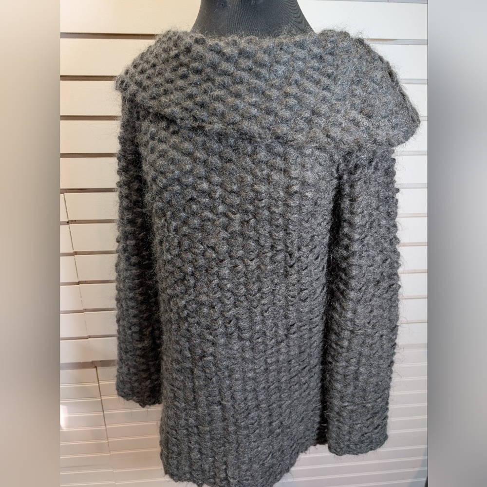 Emerson Chunky Knit Sweater With Shawl Collar Size Small EUC
